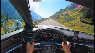 Audi A6 Avant 50 TDI - Mountains Roads POV - Susten Pass