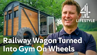 Renovating A Wagon Into A Gym And SAUNA! | George Clarke's Amazing Spaces | Channel 4