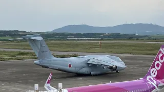 [超短距離で離陸❗️] [再生回数10万回突破❗️]航空自衛隊 Kawasaki C-2 08-1212 in新石垣空港 2023年10月15日