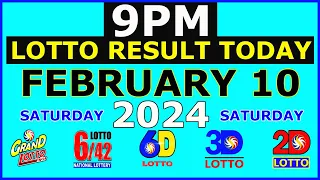 9pm Lotto Result Today February 10 2024 (Saturday)
