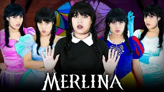 MERLINA ADDAMS se transforma en las PRINCESAS DISNEY 😱 CAPITULO 9