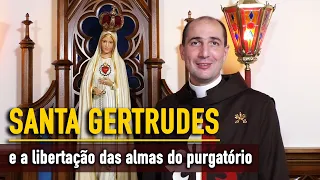 SANTA GERTRUDES e a libertação das almas do purgatório - Caminhando com os santos.