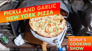 Pickle  and Garlic Cream Pizza | Kenji's Cooking Show