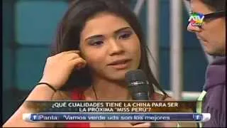 COMBATE La China quiere ser Miss Peru [Momento cultural con la China] 24/06/13