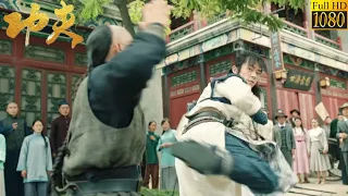 Kung Fu Fight Movie: The bully bullies the lad on the street, unaware he is a Kung Fu master.
