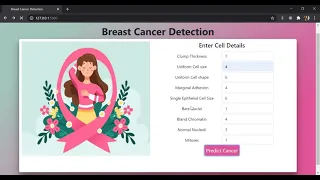 Breast Cancer Detection Web App using Flask | Machine Learning