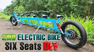 Build A 2WD Electric FatBike 1000W - 6 Seats - 40km/h - Long Electric Bike