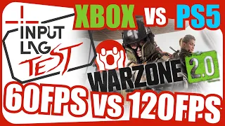 WARZONE 2.0 - PS5 vs XBOX - 60FPS/120FPS - Input Lag Test