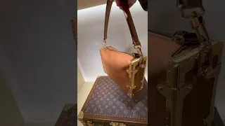 Louis Vuitton luxurious millesime calfskin leather side trunk  #louisvuitton #leather #handbags