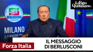 Il primo messaggio di Berlusconi dopo il ricovero alla convention di Forza Italia