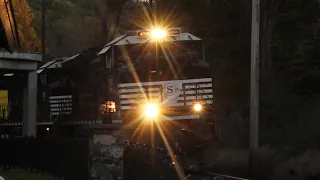 NYSW SU99 at Sparta Station with Newly Lettered SD70M-2 4060 with Drone Video 10/19/21