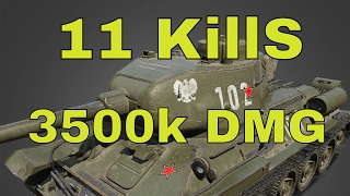 World of Tanks T-34-85 - 11 Kills 3,5K Damage