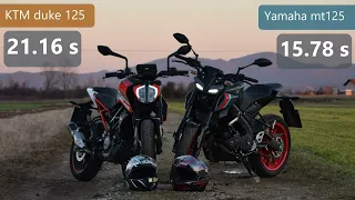 Yamaha MT-125 & KTM Duke 125 | 0-100 Km/h (60 mph)