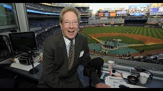 John Sterling was hit by a foul ball from Justin Turner