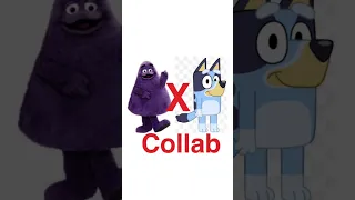 The Grimace X Bluey collab no one asked for #grimaceshake #bluey #mcdonalds #shorts #collab