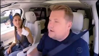 Ariana grande does a perfect impression of celine Dion on Carpoolkaraoke with James corden