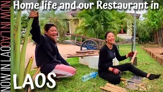 Home life and Our Restaurant in Vientiane Laos During Lock Down | Now in Lao