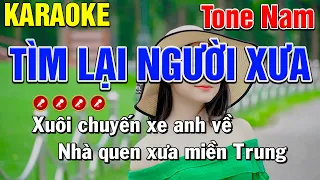 ✔️ TÌM LẠI NGƯỜI XƯA Karaoke Bolero Nhạc Sống Tone Nam | Mạnh Hùng Karaoke