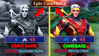 THiS IS ONE OF THE MOST iNTENSE CHOU GAMEPLAY EVER! | Mobile Legends