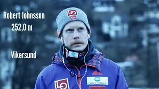 Robert Johansson 252,0 m (18.03.2017). Konkurs drużynowy Vikersund 2017. Były Rekord świata