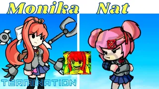 Friday Night Funkin' Termination but Monika Vs Natsuki Sings It Cutscenes FNF Mod DDLC Doki Doki