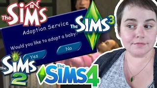 ADOPTION COMPARED! Sims 1 vs. Sims 2 vs. Sims 3 vs. Sims 4