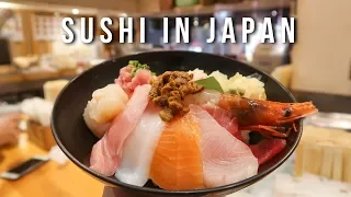 Delicious Sushi at Tsukiji Fish Market and Traditional Japanese Tea in Tokyo Japan - vlog #40 part 1