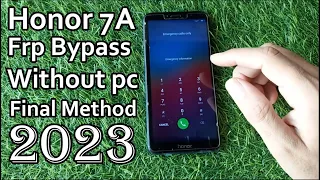 Honor 7A (AUM-AL20) Frp Bypass Without Pc Final Solution New Trick No Old Method 100% New 2023