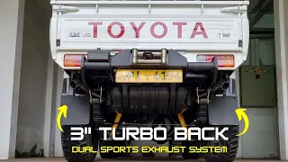 1VDFTV 79' LAND CRUISER TWIN EXHAUST - TURBO BACK - SOUND CHECK | WICKEDEP RACING