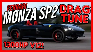 Forza Horizon 5 - FERRARI MONZA SP2 DRAG TUNE (1300HP V12!)