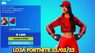 LOJA DE HOJE 22 DE FEVEREIRO - LOJA DE ITENS FORTNITE - LOJA FORTNITE 22/02 - LOJA FORTNITE DE HOJE