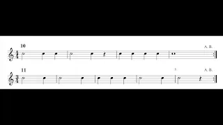 Alto recorder step by step 2nd lesson, exercises 8-18