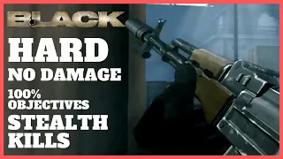 Black PS2 No Damage - Hard difficulty - Mission 6 - Vratska Dockyard - ( Silenced AK-47 epic combat)