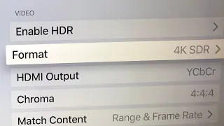 Apple TV 4K | Why Match Content with 4K SDR is important