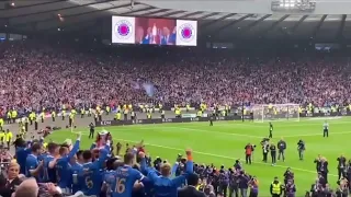 Rangers Scottish Cup Trophy lift