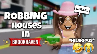 💰💸 ROBBING houses in BROOKHAVEN pt.2!! 😂|| Dr laba