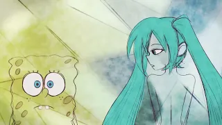 (REPRINT) Spongebob, Hatsune Miku - Somebody That I Use To Know (AI COVER)