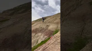 Huge jump on Wyoming hill climb!
