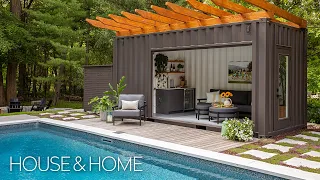 A Shipping Container Pool Cabana Is The Star Of This Backyard Makeover