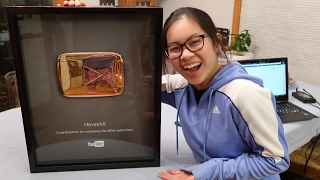 Unboxing 1,000,000 Subscribers Gold Play Button! (LIVE)