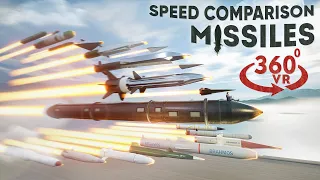 SPEED COMPARISON 3D | Missiles VR360 🚀