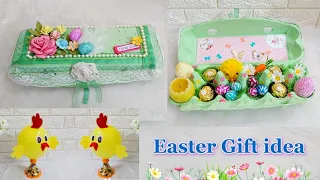 2 new Economical spring/Easter craft idea made with Egg trays | DIY Easter craft idea 🐰61