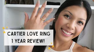 ONE YEAR REVIEW AND WEAR AND TEAR OF THE CARTIER LOVE RING! ... is it WORTH IT?! | Michelle Orgeta