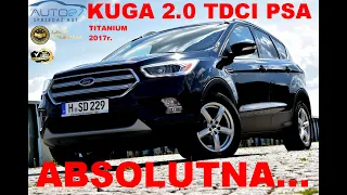 #AUTO27 - SPRZEDANY- TEST - Ford KUGA Titanium. 2.0 TDCI. Manual. 2017r. WYBITNA w każdym calu...