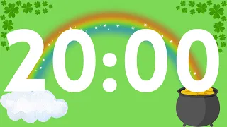 Saint Patrick's Day 20 Minute Timer | Classroom Timer | Rainbow Timer | Shamrock Countdown