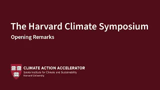 Opening Remarks by Srikant Datar at the 2023 Harvard Climate Symposium