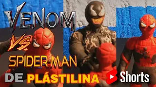 VENOM  VS  SPIDER - MAN de plastilina #shorts