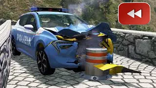 Reverse Cars vs Bollards – BeamNG.Drive#14