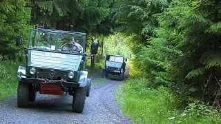 Ein UNIMOG + ein UNIMOG zwei 411er im Forsteinsatz in UHD/4K