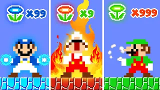 When Everything Mario and Luigi Touch Turns Into FIRE vs ICE vs ACID | ADN MARIO GAME